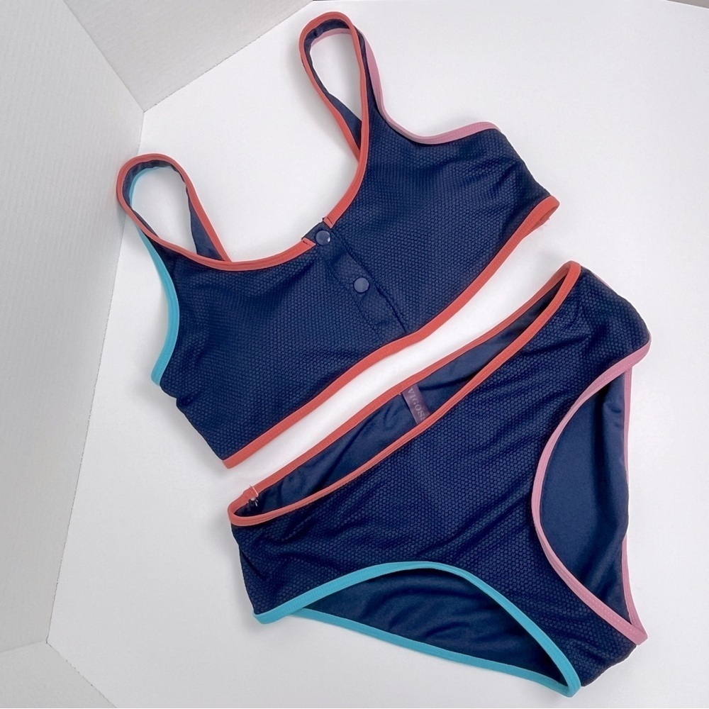 Vigoss Navy Bikini with Multicolor Trim